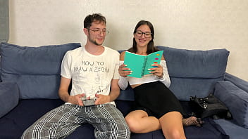 Step Sis Begs For Help With Her Homework, But Step Bro Gives Her A Lesson In Pleasure Instead, Making Her Moan With Ecstasy As He Strokes Her To A Screaming Climax.