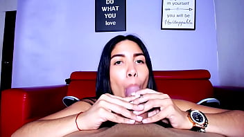 Intense First-person Deep Throat Action