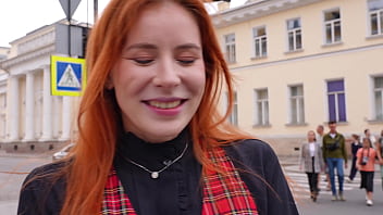 Filthy Vlogger Scores A Hallway Blowjob From A Busty Babe Before Taking Her Home To Pound Her Hard