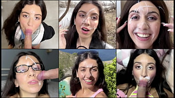 A Torrent Of Hot, Sticky Cum Erupts Across Her Face, Painting Her Pretty Features Before She Hungrily Opens Her Mouth For More, Swallowing Every Last Thick, Creamy Drop.