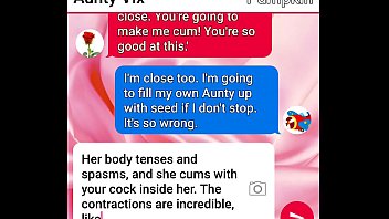 Aunty’s Filthy Texts Finally Claim Her Nephew’s Virginity As They Both Explode In A Messy, Shared Climax.