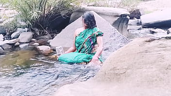 Sultry Village Aunty Bathes Naked Under The Waterfall, Whispering Filthy Telugu Desires.