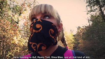 A Feral Stalker Slut, Karina, Gets On Her Knees To Greedily Suck Off A Guard At A Desolate Camp.