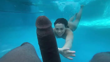 Submerged Sensation: Amateur Teen Overwhelmed By Massive Ebony Cock