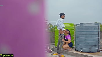Roof-top Hindi Fuck Fest: Begging You Not To Fill My Pussy