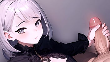 First-person View Of An Anime Girl Stroking A Massive Hard Cock