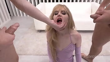 Triple-stuffed Gangbang Whore Gushes A River Of Cum As A Train Of Massive Dicks Floods Her Holes And Soaks The Cheering Crowd