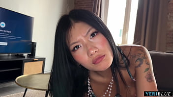 Caught My Chinese Step-sister Spreading Her Sweet Secrets On Camera.