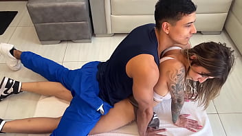 Sweaty, Ripped Gym God Dominates His Tight Colombian Student In A Scorching Hot Session