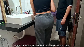 Seducing The Maid In The Steamy Shower While The Wife Basks Naked In The Sun