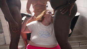 Ssbbw Julie Ginger Gets Her Face Savagely Fucked By A Gang Of Massive Black Cocks In A Relentless Blowbang