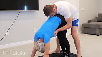 Bent Over For Enlightenment, This Yoga Milf Gets Filled With Morning Wood Instead Of Inner Peace