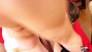 Bent Over And Begging, A Fiery Ginger Whore Gets Her Tight Holes Pounded Raw By A Hard Young Stud.