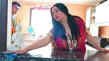 A Spicy Indian Milf Seduces Her Stepson For A Steamy Kitchen Rendezvous.