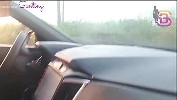 Quase Flagrada Pelo Meu Marido Policial, Levando Um Pauzão Enorme No Carro