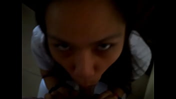 Filipina Slut Services Cock At The Front Door