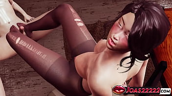 Sultry Korean Do-yun In Sheer Pantyhose 3d Hentai – A Full-service Handjob, Standing Titfuck, And Nylon-wrapped Footjob Climaxing In A Thick Cumshot