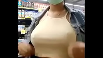 Filipina Flashes Her Tits In The Grocery Aisle