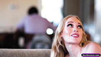 Sizzling Blonde Bends Over For The Pizza Delivery Stud While The Dorm Watches
