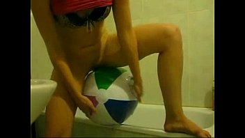Slippery Balloon Play: Sophie’s Naughty Solo Sessions In The Living Room And Bathroom