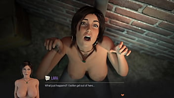 Alleyway Encounter: Lara Croft Takes Two Massive Cocks