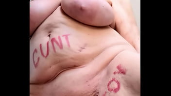 Granny’s Got Dirty Words Inked On Her Skin, Begging For A Rough Fuck And A Deep, Sloppy Blowjob.