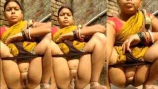 Exposed Bhabhi Relieves Herself In The Wild And Captures It All On Camera