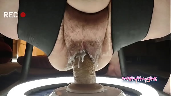 Voluptuous Bbw Creams Her Juicy Cunt On A Sex Chair