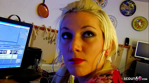 Inked Blonde Babe Gets Wet Watching Her Own Anal Scene