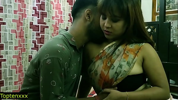 Sultry Indian Beauty Seduces Eager Young Lover In Steamy Home Tryst, Her Sensual Whispers In Hindi Driving Their Passionate Saree-clad Encounter.