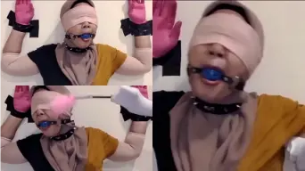 Mata Tertutup, Nafsu Terbuka: Cosplay Bdsm Dengan Hijabers Milf Yang Menggoda