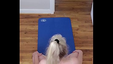 Stroke Your Cock To A Sweaty Milf Bending Over In Nude Yoga
