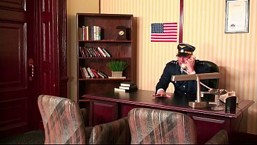 Sultry Coeds Seduce Captain Christian For A Wild Threesome