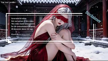 Snow-skinned Beauty In Crimson, Silver-haired Allure—unveiling The First Ai-crafted Fantasy.