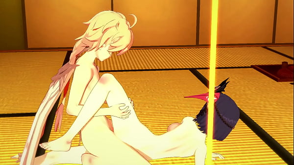 Sultry Sara Services Aether In Steamy Genshin Impact Fantasy