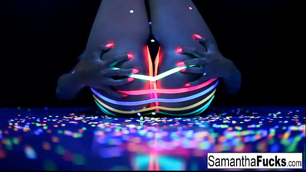 Samantha Saint’s Glowing Solo Ecstasy Under Black Light