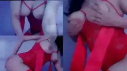 Premium Laras Bali Tiktok Pakai Lingerie Merah, Gerakannya Bikin Panas