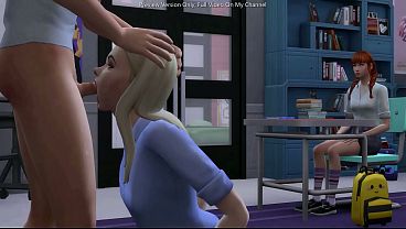 Tiny Student Dominates His Seductive Instructor Before The Entire Class – Sims 4 3d Hentai