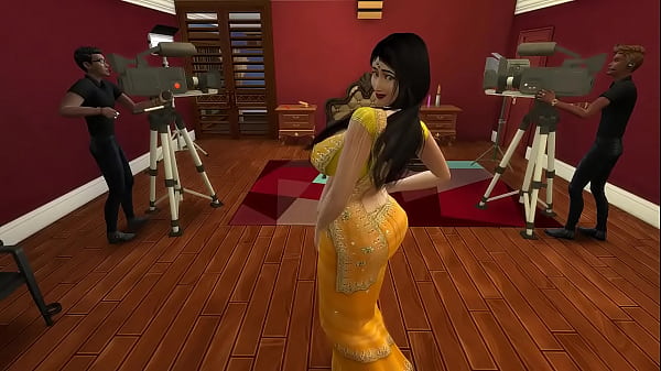 Sultry Desi Aunty Manju Seduces In A Vibrant Yellow Saree