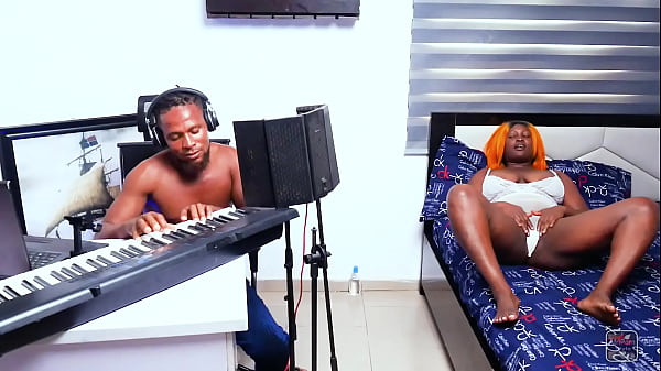 Sexy Ebony Babe Gets Pounded Hard In A Music Studio