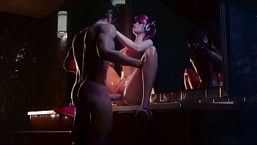 Bending Diva Over The Console, I Filled Her Up—our Hardcore Overwatch Hentai Session.