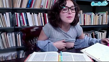 Brainy Babe’s Secret Study Session: A Solo Show On Camera
