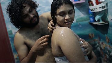 Indian Step-sister’s Steamy Bath Seduction, Wet Skin And Forbidden Desires
