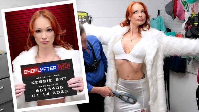 Watch Me Get Caught Shoplifting, Redhead In Trouble Gets Bent Over