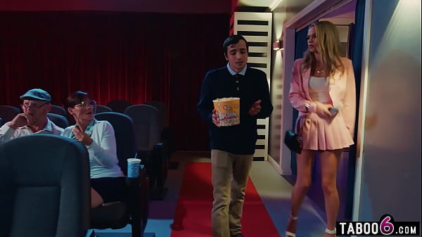 Old Folks Fuming As Horny Teens Fuck Loud In Movie Theater, Ruining Their Film