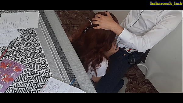 Redhead Schoolgirl Chokes Down A Hot Load