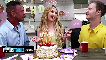 Natural Tits, Petite Stepdaughter Daisy Lavoy Gets Horny And Rides Her Stepdaddy’s Cock