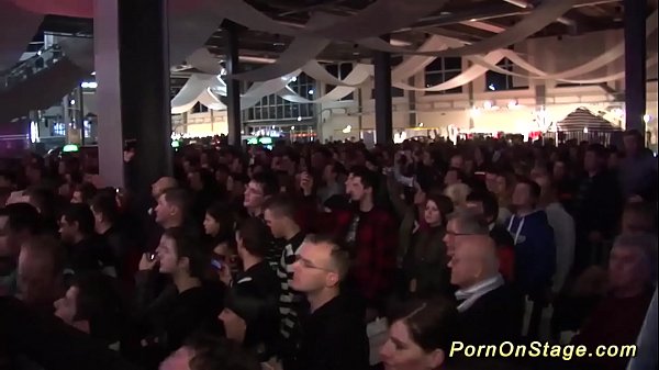Watch Two Hot Lesbians Fuck Each Other Live On A Public Stage
