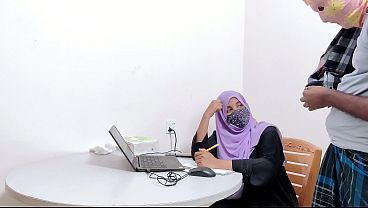 Hijabi Bank Manager Gets Drilled By A Desi Village Farmer In A Raw Rural Fuck Session