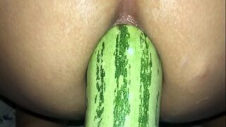 A Delhi Whore Shoves A Giant Cucumber Deep Into Her Tight Asshole